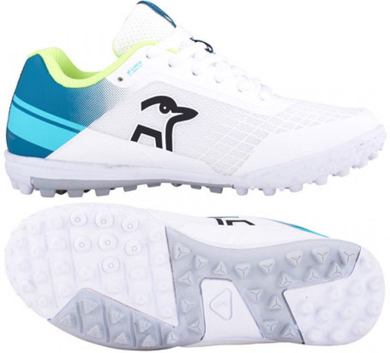 Kookaburra KC 5.0 Rubber (White/Teal) Cricket Shoes