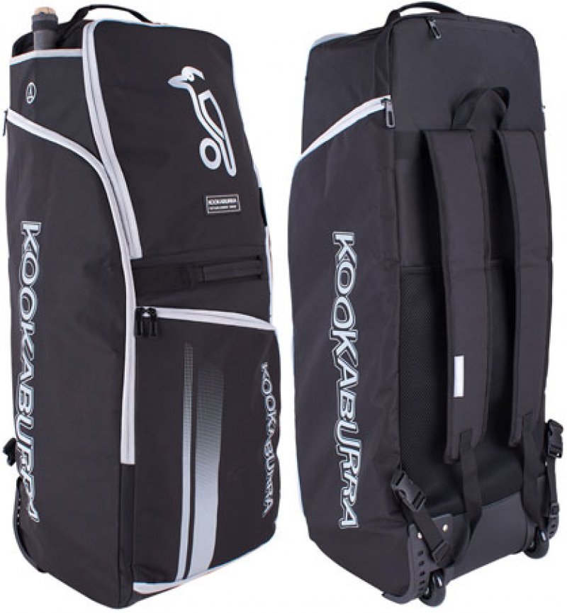 Kookaburra WD4000 Wheelie Duffle Bag (Black/Grey)