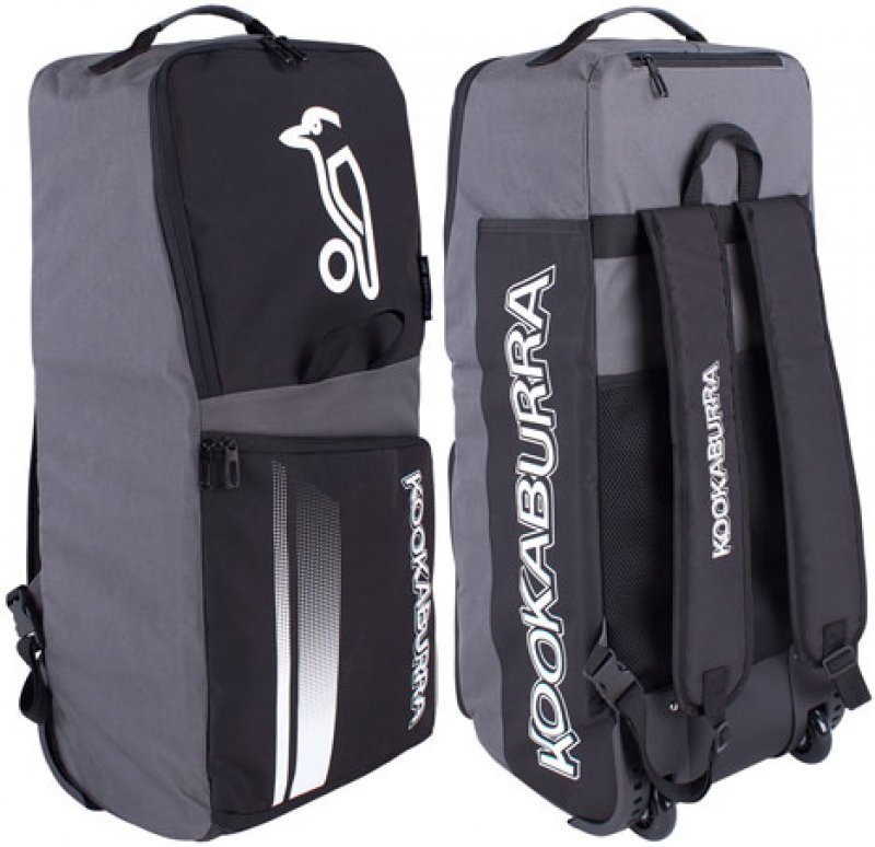 Kookaburra WD6000 Wheelie Duffle Bag (Black/Grey)