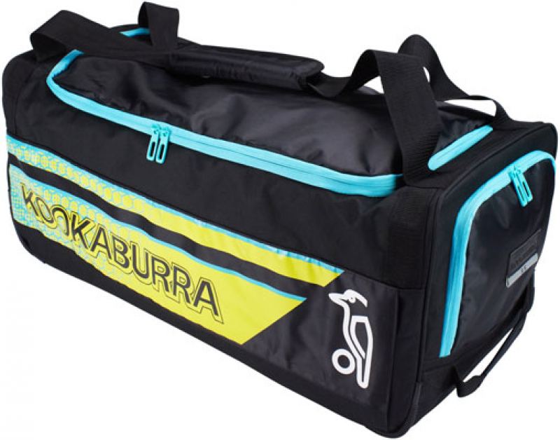 Kookaburra 8.5 Wheelie Bag (Aqua/Yellow)