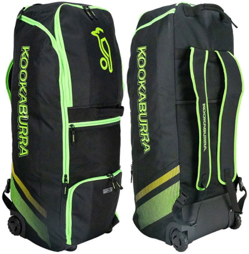Kookaburra WD2000 Wheelie/Duffle Bag (Black/Green)