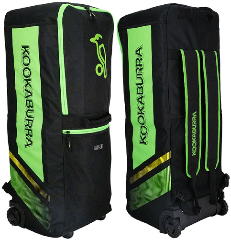 Kookaburra WD4000 Wheelie/Duffle Bag (Black/Green)