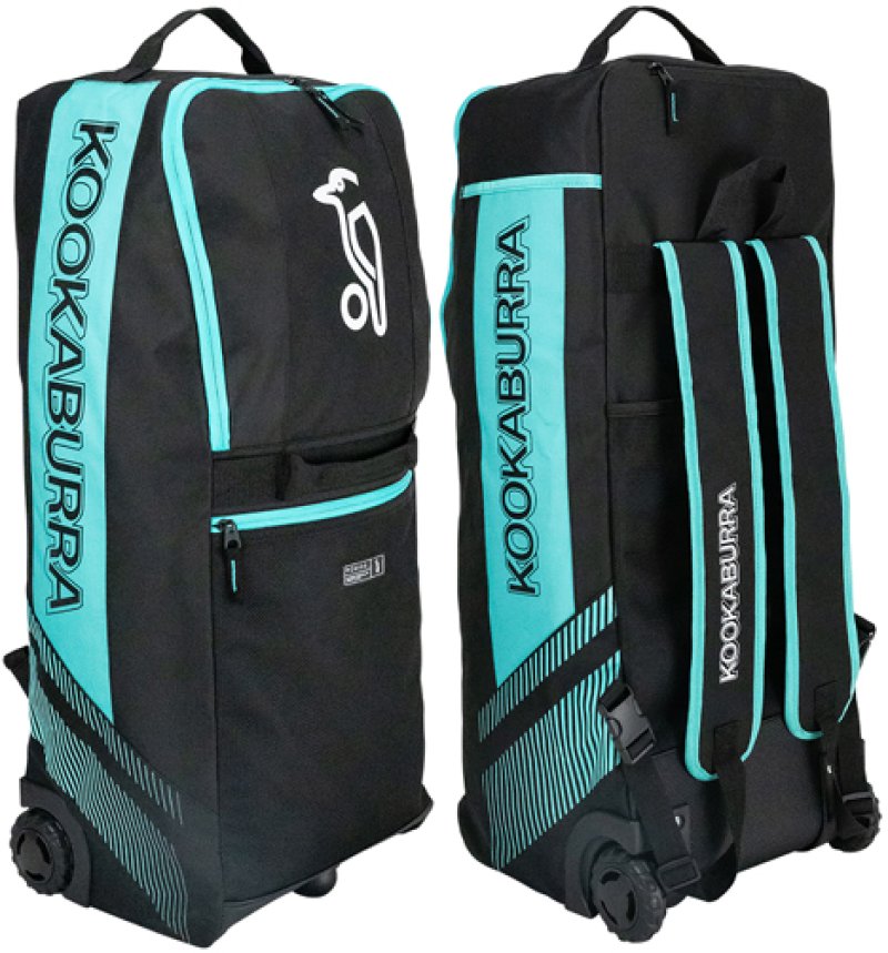 Kookaburra WD6000 Wheelie/Duffle Bag (Black/Teal)